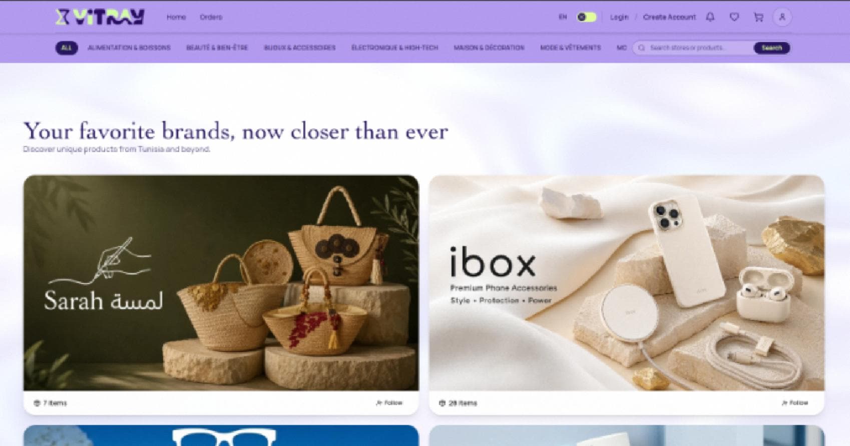 Vitray.tn - marketplace platform home page
